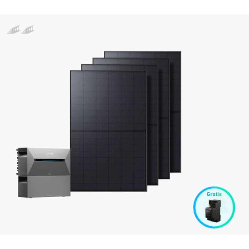 Anker SOLIX Solarbank 2 Pro Flachdach Investitionsset