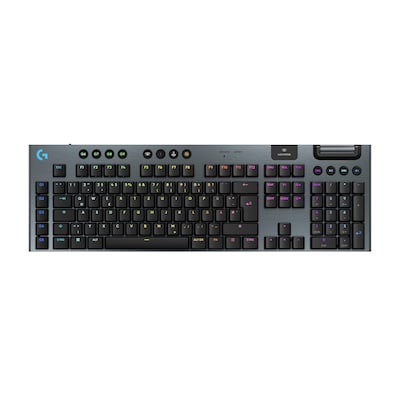 Logitech G915 X LIGHTSPEED Linear-Switches, Schwarz, Tri-Mode-Konnektivität, KEYCONTROL, mechanische GL-Schalter und LIGHTSYNC RGB