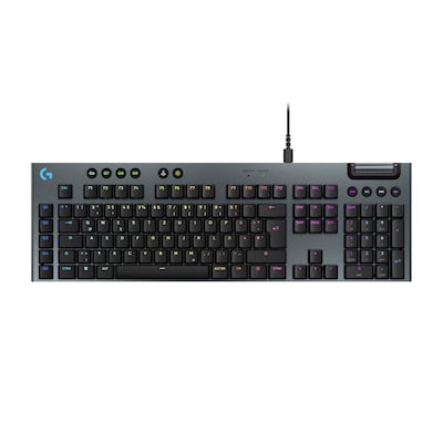 • G915 X Wired (kabelgebundene) Low-Profile-Gaming-Tastatur • Konnektivität: USB-A auf USB-C Strom- und Datenkabel • Flache mechanische GL-Switches (Tactile)