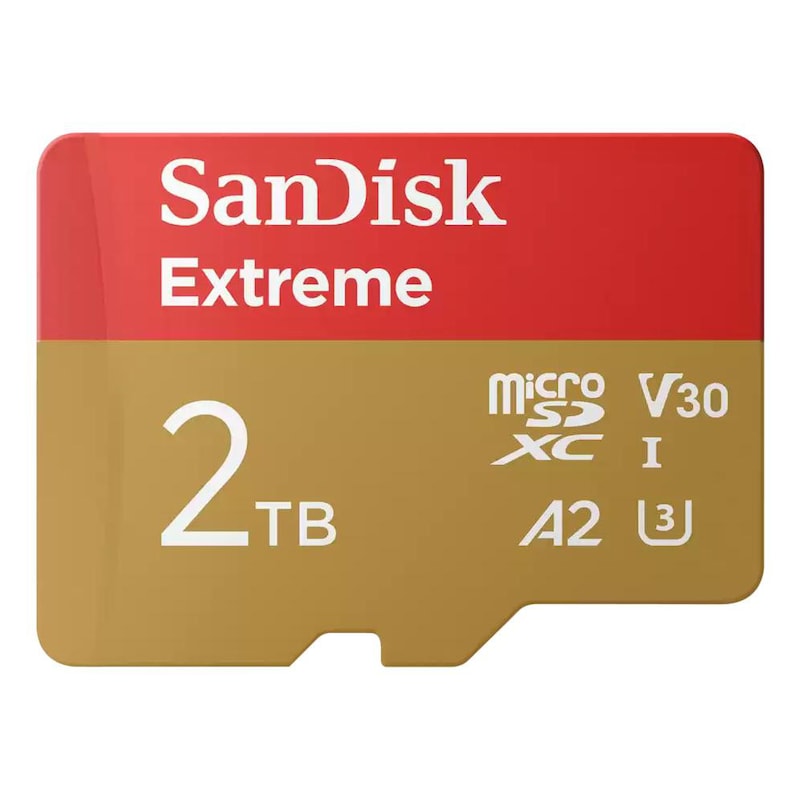 • Speichertyp: microSDXC (UHS-I) inklusive SD-Adapter • Speicherkapazität: 2 TB • Geschwindigkeitsklasse: Cl10