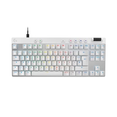 Logitech PRO X TKL RAPID Weiß, Kabelgebundene Gaming-Tastatur, Magnetische Analog-Switches, Rapid-Trigger, LIGHTSYNC RGB-Beleuchtung, KEYCONTROL, 1 ms Melderate