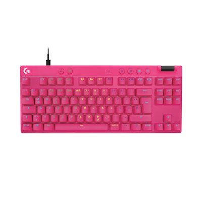 Logitech PRO X TKL RAPID Pink/Magenta, Kabelgebundene Gaming-Tastatur, Magnetische Analog-Switches, Rapid-Trigger, LIGHTSYNC RGB-Beleuchtung, KEYCONTROL, 1 ms Melderate