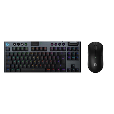 Logitech G915 X LIGHTSPEED TKL, Linear-Switches, Schwarz + Pro X Superlight 2 Maus – Kabellose Gaming Combo