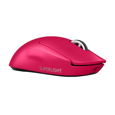 Logitech PRO X Superlight 2 Magenta, Kabellose LIGHTSPEED Technologie, Hero 2 Sensor, 44.000 DPI, 8000Hz (0.125ms) Melderate, 60 g