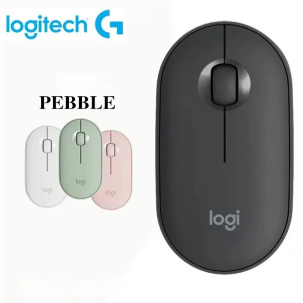 Logitech PEBBLE M350 Laptop Tablet Mouse Wireless Bluetooth Mouse Light and Thin Mute Office 2 in 1