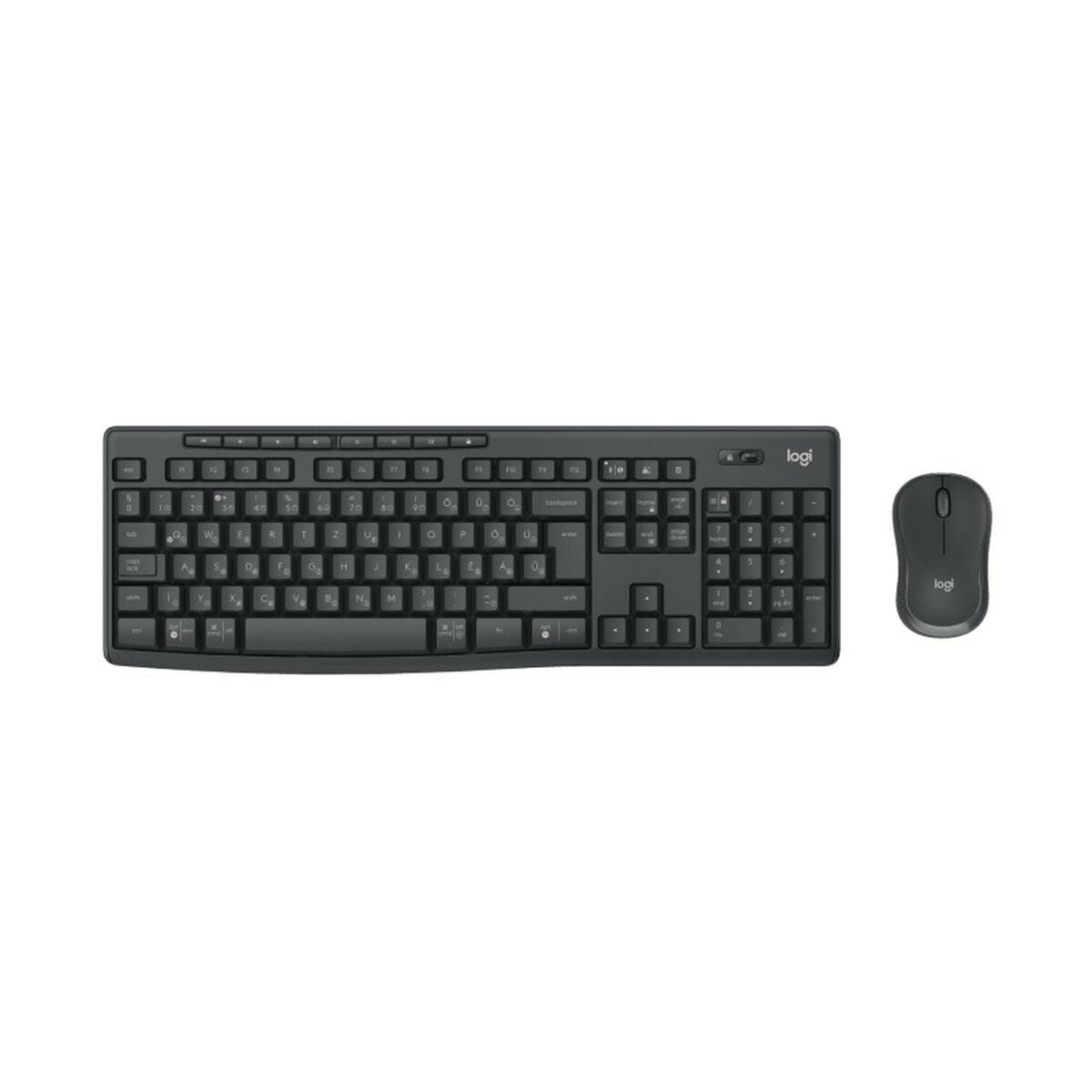 Tastatur mit Maus Logitech MK370 Graphit Qwerty Portugiesisch