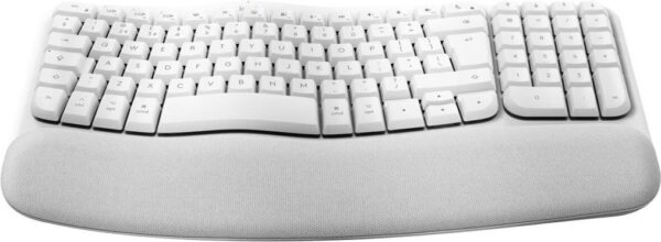 Logitech Ergo Series Wave Keys for Mac - Tastatur - kabellos - Bluetooth LE - AZERTY - Französisch - Off-White (920-012406)