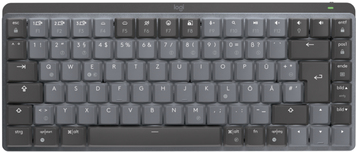 Logitech Master Series MX Mechanical Mini – Tastatur – hinterleuchtet – kabellos – Bluetooth LE – QWERTZ – Deutsch – Tastenschalter: Clicky – Graphite