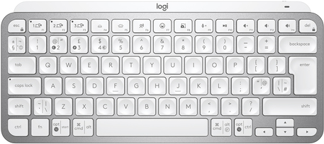 Logitech MX Keys Mini – Tastatur – hinterleuchtet – Bluetooth – AZERTY – Französisch – Pale Gray (920-010483)