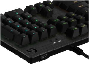 Logitech Gaming G512 – Tastatur – backlit – USB – US International – Tastenschalter: GX Brown Tactile – Kohle