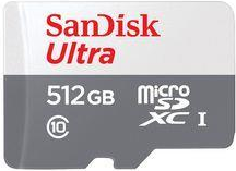 SanDisk Ultra – Flash-Speicherkarte – 512GB – Class 10 – microSDXC UHS-I (SDSQUNR-512G-GN3MN)