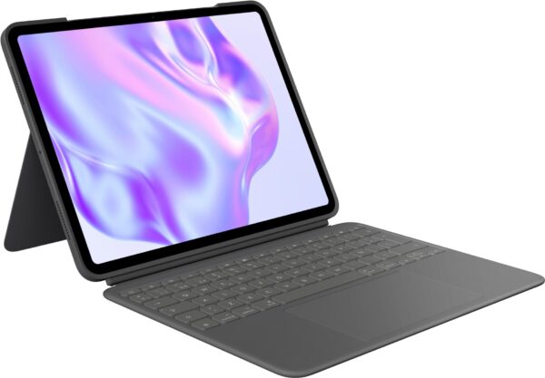 Logitech Combo Touch - Tastatur und Foliohülle - mit Trackpad - hinterleuchtet - Apple Smart connector - QWERTY - Spanisch - Graphite - für Apple 13-inch iPad Pro (M4) (920-012667)