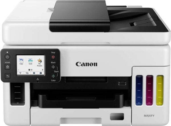 Canon MAXIFY GX6050 Multifunktionsdrucker Tintenstrahl Farbe A4 Drucker, Scanner, Kopierer ADF, Duplex, Tintentank-System, USB, WLAN