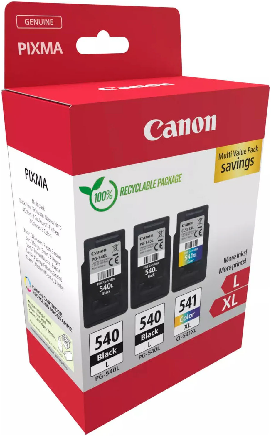 Canon Tintenpatrone »PG-540L x2/CL-541XL Triple Pack«,…