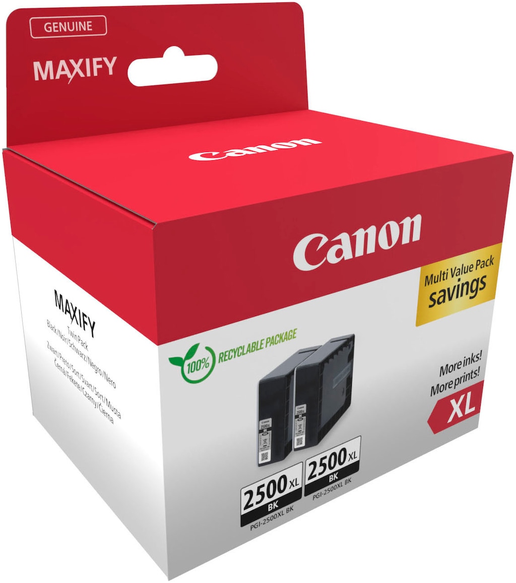 Canon Tintenpatrone »PGI-2500XL BK Twin Pack«, (Packung,…