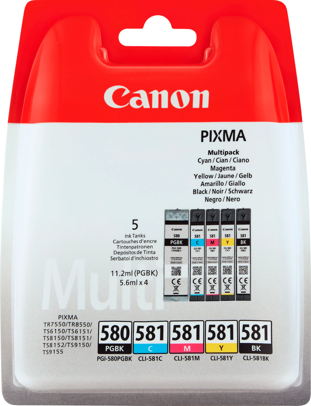 Canon Tintenpatrone »PGI-580BK/CLI-581 BK/C/M/Y Pigment-…