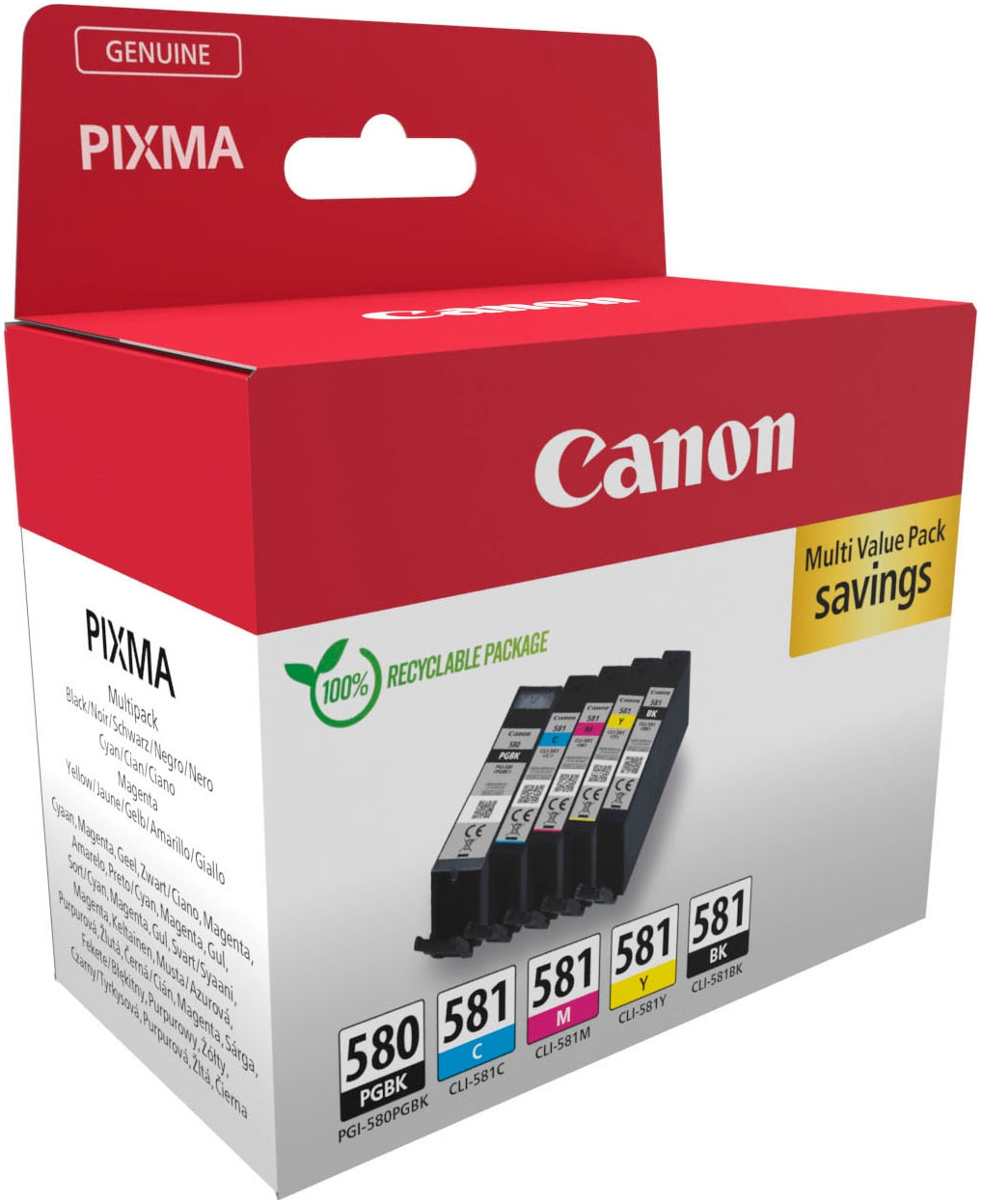 Canon Tintenpatrone »PGI-580BK/CLI-581 BK/C/M/Y Pigment-…