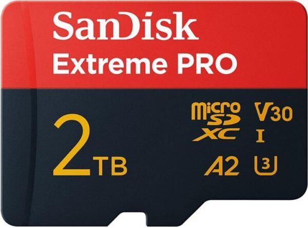 SanDisk Extreme Pro - Flash-Speicherkarte (SD-Adapter inbegriffen) - 2 TB - A2 / Video Class V30 / UHS-I U3 - microSDXC UHS-I (SDSQXCD-2T00-GN6MA)