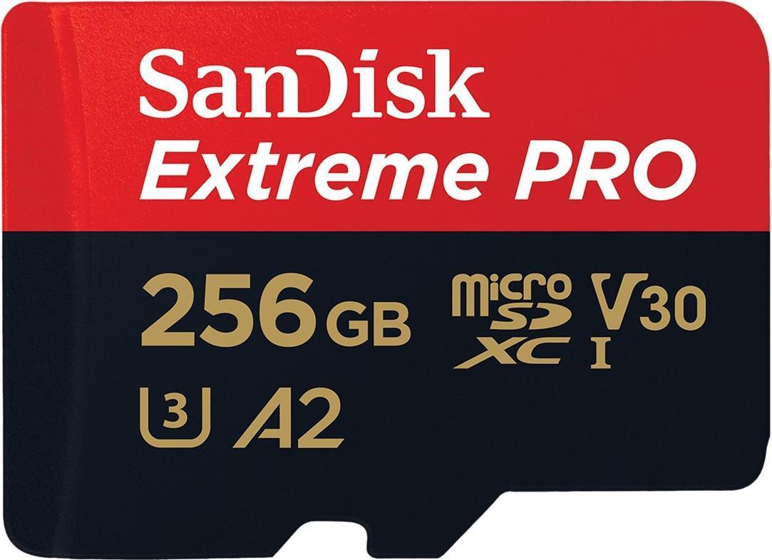 SanDisk microSDXC Extreme Pro 256GB 200/140 MB/s A2 C10 V30 UHS-I U3 (SDSQXCD-256G-GN6MA)