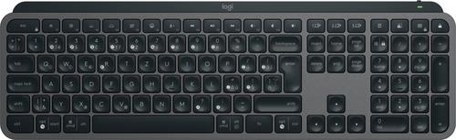 Logitech MX Keys S – Tastatur – hinterleuchtet – kabellos – Bluetooth LE – QWERTZ – Tschechisch – Tastenschalter: Scissor-Key – Graphite (920-011590)