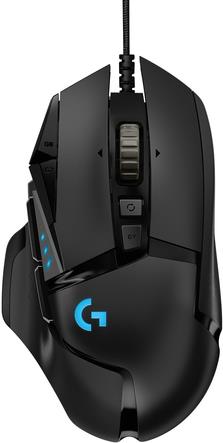 Logitech G502 HERO Gaming-Mause mit HERO Sensor (RGB-Mäuse, 16.000 DPI, 11 programmierbare Tasten, Laptop- und PC-Computermaus, 5 anpassbare Gewichte, Balance-Tuning) – EU-Paket – Schwarz (910-005471)