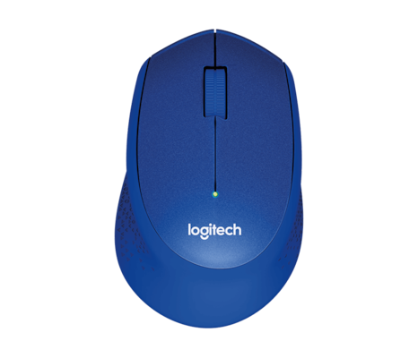 Logitech M330 Silent Plus Maus, blau