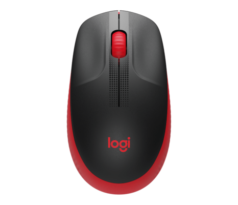 Logitech M190 Wireless Mouse, rot, USB-Nano Empfänger, 1000 DPI Auflösung