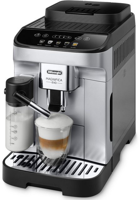 De’Longhi Kaffeevollautomat Magnifica Evo ECAM 290.61.SB, mit LatteCrema Milchsystem, Silber/Schwarz