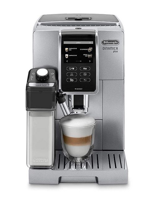 DeLonghi Dinamica Plus ECAM 370.95.S Vollautomat Silber Perfekter Milchschaum auf KnopfdruckDank dem patentierten Milchaufschäumsystem bereiten Sie perfekten Cappuccino oder Latte Macchiato in der optimalen Konsistenz mit einem besonders cremigen