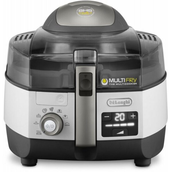 Die DeLonghi FH 1396/1 Multifry Extra Chef Plus Heißluft-Fritteuse in Anthrazit/Weiß ist ein professioneller Multicooker