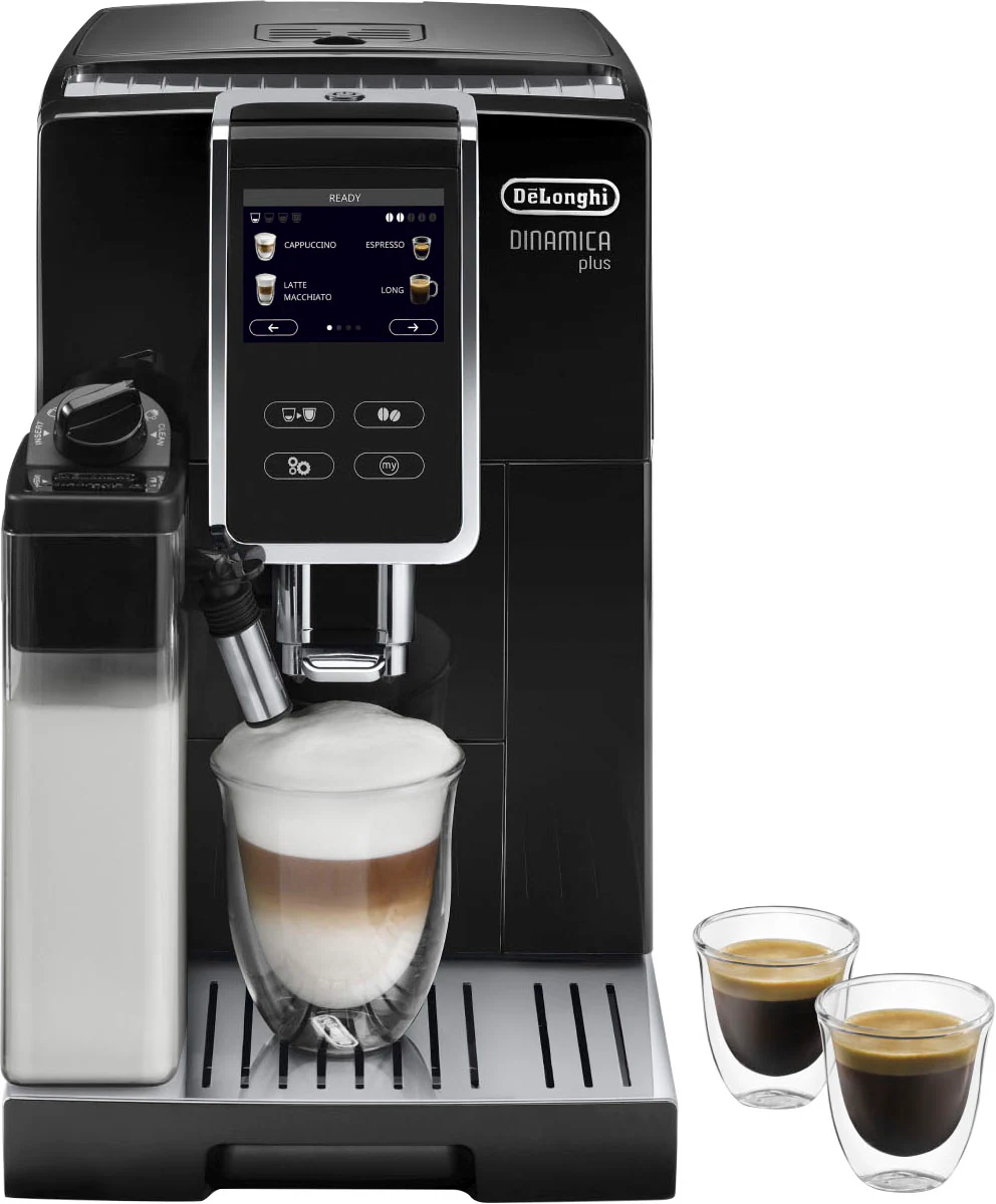 DeLonghi Kaffeevollautomat „Dinamica Plus ECAM 370.70.B“, mit LatteCrema Milchsystem und Kaffeekannenfunktion