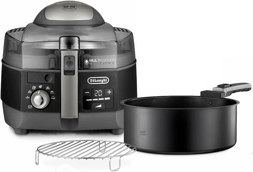 DeLonghi Heißluftfritteuse „MultiFry EXTRA CHEF PLUS FH1396.BK“, 2300 W, Multicooker, auch zum Brotbacken, Fassungsvermögen 1,7 kg