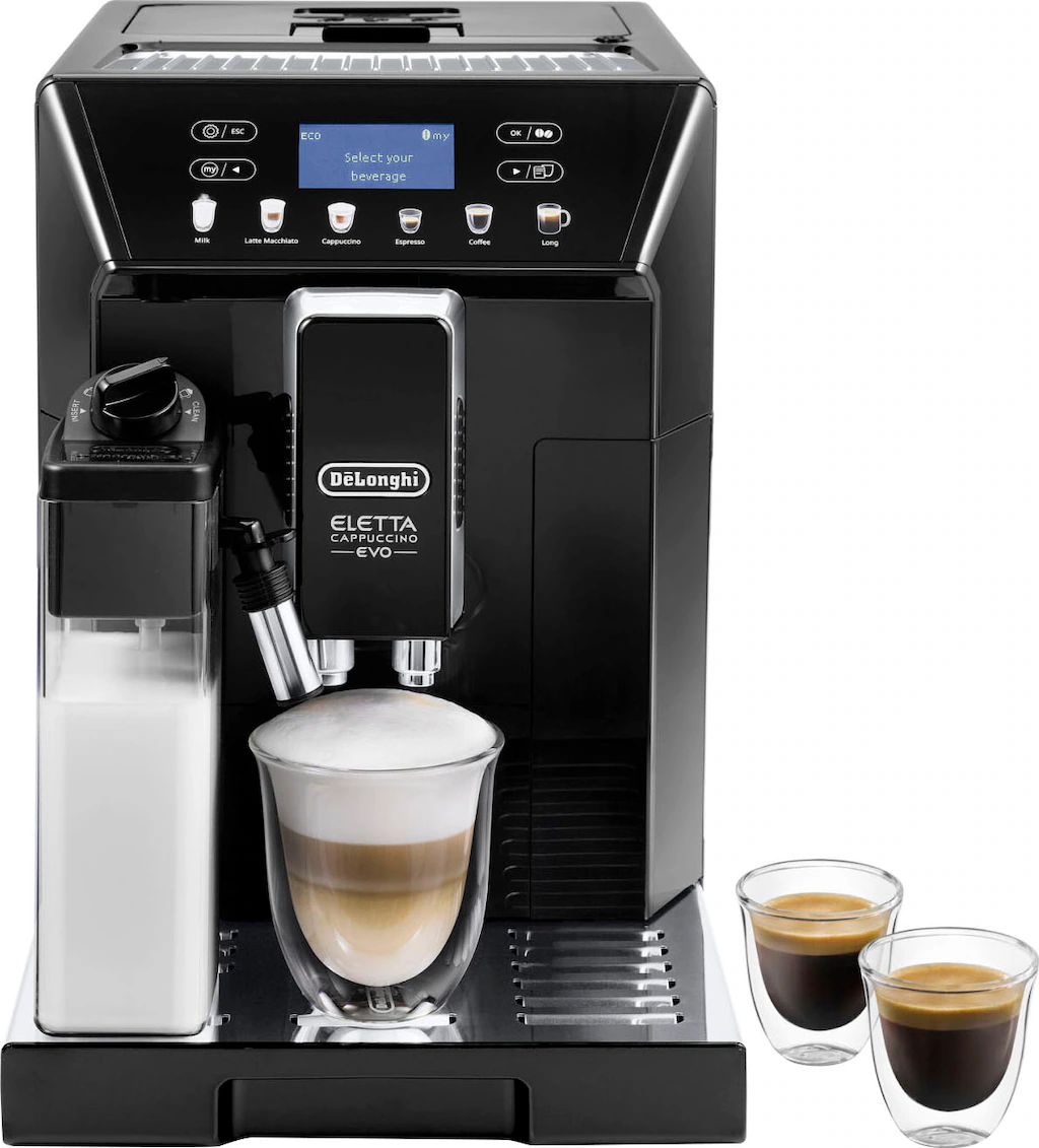 De’Longhi Kaffeevollautomat »ECAM 46.860.B Eletta Evo, schwarz«