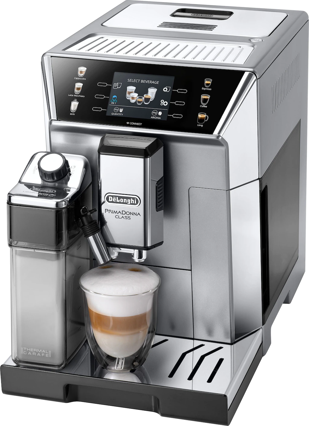 De’Longhi Kaffeevollautomat »PrimaDonna Class ECAM 550.85.MS, silber«