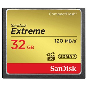 Die Speicherkarte für Profi-Fotografen: die SanDisk Speicherkarte CompactFlash Card ExtremeDie SanDisk Speicherkarte CompactFlash Card Extreme ist ideal für anspruchsvolle Fotografen und Videofilmer