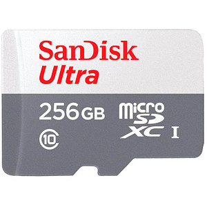 Leistungsstarker Speicherplatz – SanDisk microSDXC Ultra SpeicherkarteMit der SanDisk microSDXC Ultra holen Sie sich die Leistungsklasse A1 der Speicherkarten zu sich nach Hause. Mit ganzen 100 MB/Sek. Lesegeschwindigkeit und UHS-I Geschwindigkeitsstandard ist sie die ideale Wahl