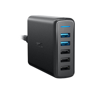 ANKER PowerPort 5 Ladeadapter schwarz, 63 Watt